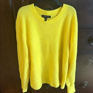 Banana Republic Vibrant Yellow Crew Neck Sweater